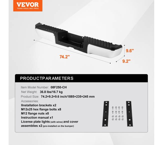 Galinis laiptelis su bamperiu Ford F250F3506