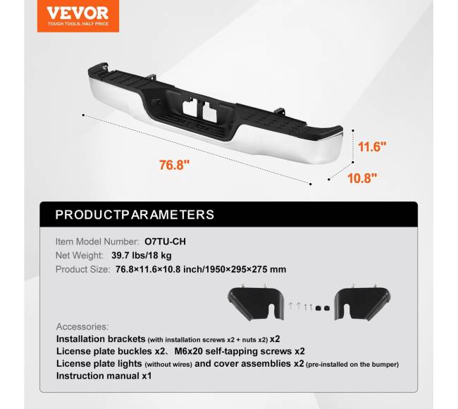 Galinio laiptelio buferis Toyota Tundra 2007-20136