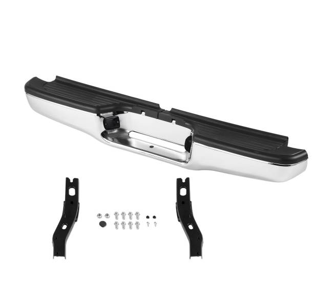 Galinis laiptų chromuotas bamperis Toyota Tacoma0