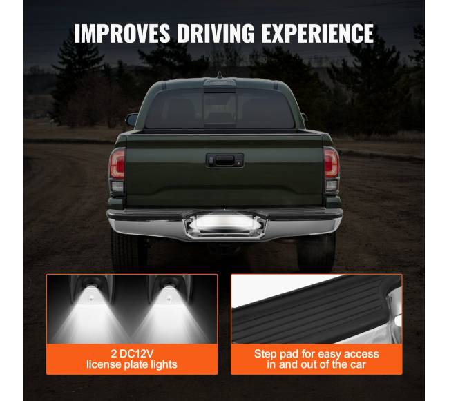 Galinis laiptų chromuotas bamperis Toyota Tacoma5