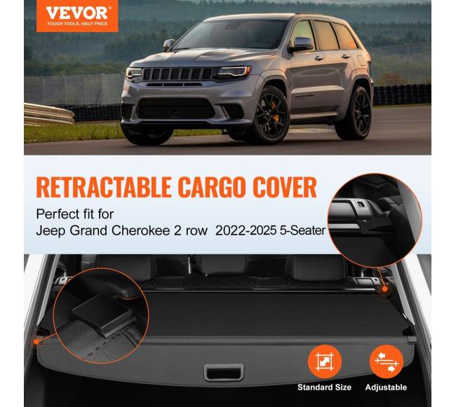 Ištraukiama dangtis Jeep Grand Cherokee 2 eilių 2022-20241