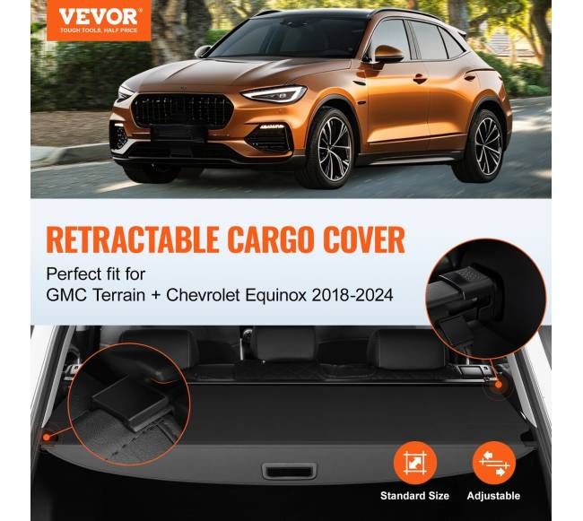 Ištraukiamas bagažo dangtis GMC Terrain ir Chevrolet Equinox1
