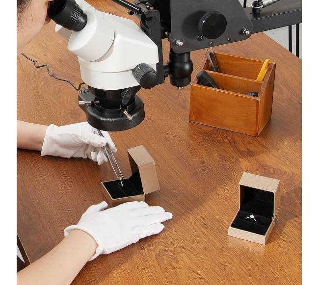 Daugiafunkcinis mikroskopas su žiedine lempa 7X-45X7