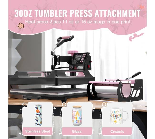 Daugiafunkcinė šilumos presavimo mašina 15x15 ir taurių presa2