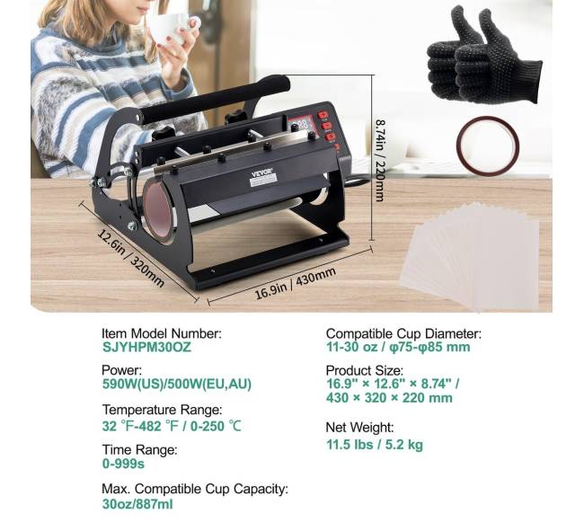 Puodelių šilumos presas sublimacijai6