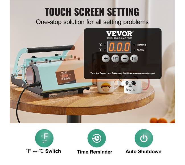 Puodelių šilumos spauda 11-30oz žaliam sublimavimui2