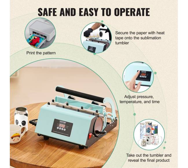 Puodelių šilumos spauda 11-30oz žaliam sublimavimui4