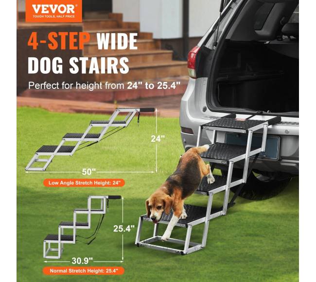 4 pakopų sulankstomos šunų laipteliai1