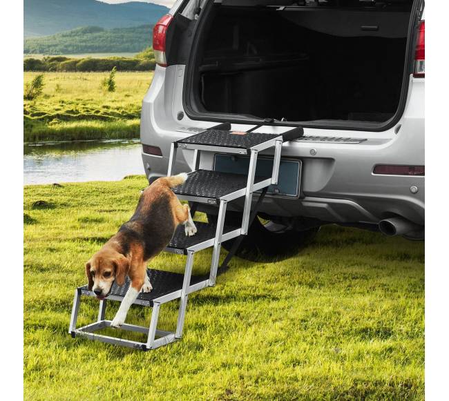 4 pakopų sulankstomos šunų laipteliai7