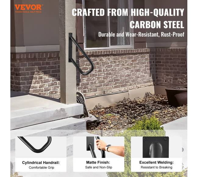 Lauko laiptų turėklai 48 cm ilgio1