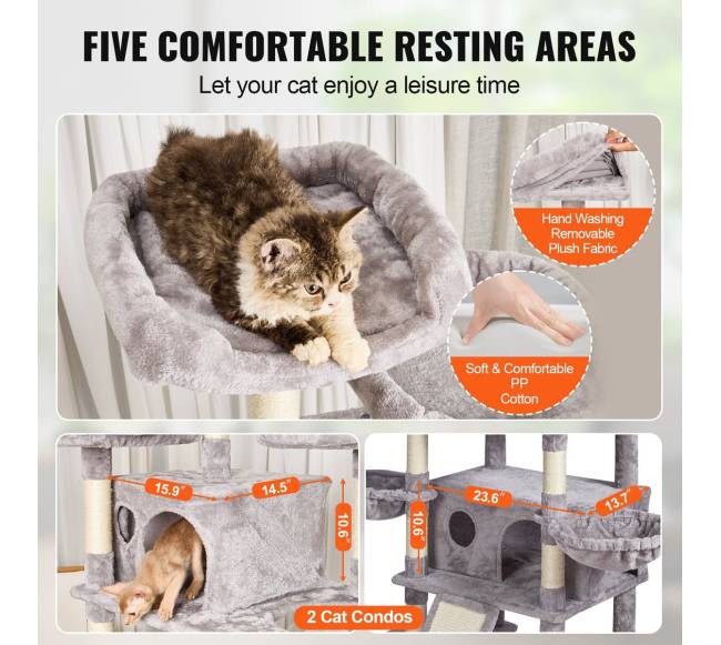 Vidinis kačių bokštas su nameliais ir stulpu2