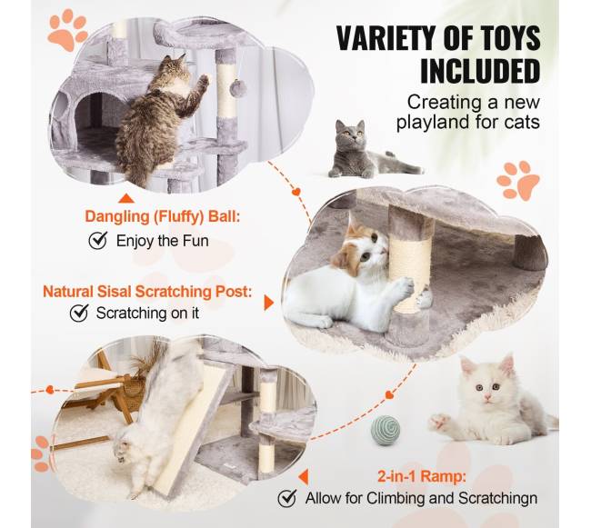 Vidinis kačių bokštas su nameliais ir stulpu3