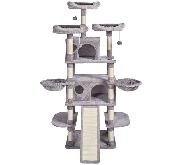 Vidinis kačių bokštas su nameliais ir stulpu8