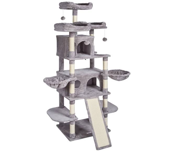 Vidinis kačių bokštas su nameliais ir stulpu10