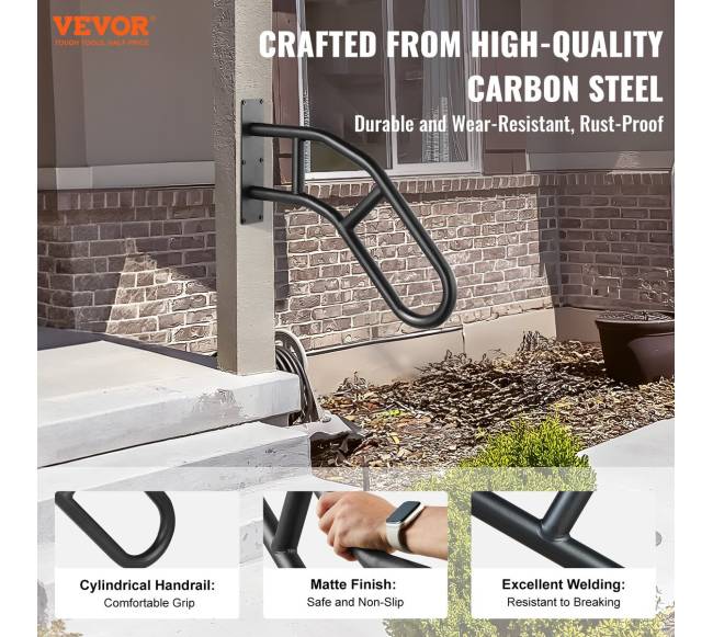 Lauko laiptų turėklai 1-3 žingsniams1