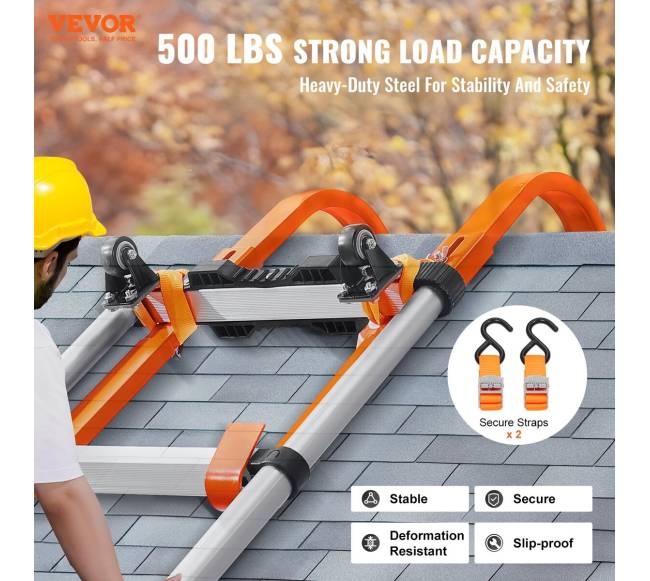 stogo kopėčių kablio stabilizatorius 2 paketai su ratuku guminė T-jungtis plienas1