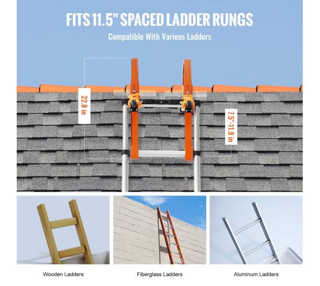 stogo kopėčių kablio stabilizatorius 2 paketai su ratuku guminė T-jungtis plienas3