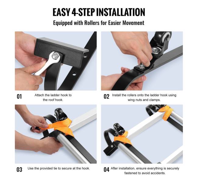 stogo kopėčių kablys su stabilizatoriumi, 2 vnt.2