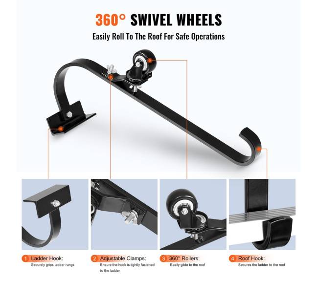 stogo kopėčių kablys su stabilizatoriumi, 2 vnt.4