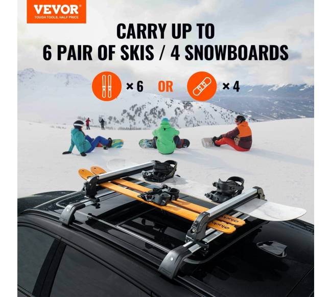 Slidžių ir snieglenčių stogo bagažinė su užraktu1