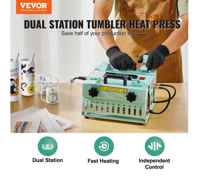 Puodelių sublimacinė presas su 2 šildytuvais1