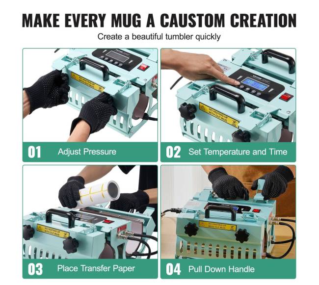 Puodelių sublimacinė presas su 2 šildytuvais5