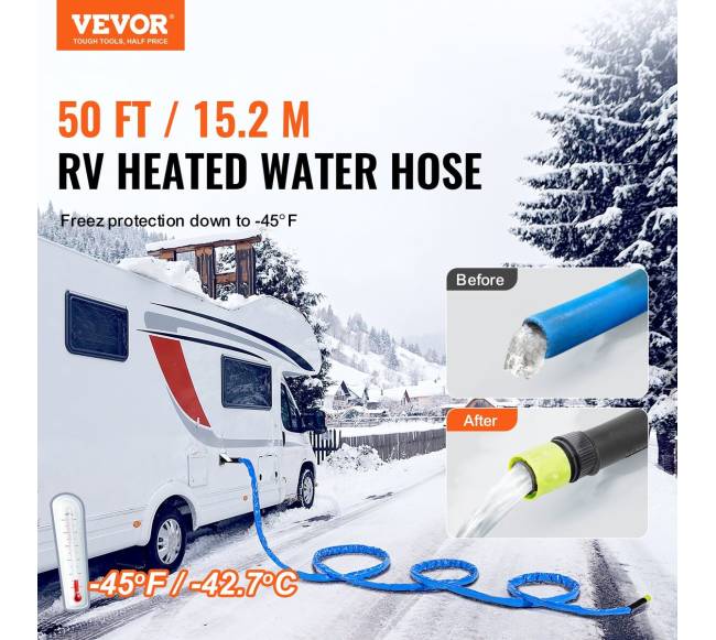 15,2 m šildomas vandens žarna RV1