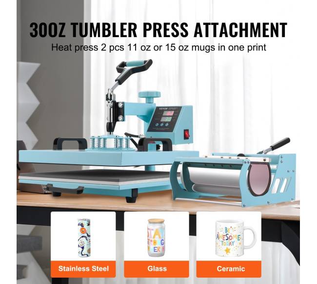 Šilumos presas 38x38 cm 5in1 su 30oz presu žalios spalvos2