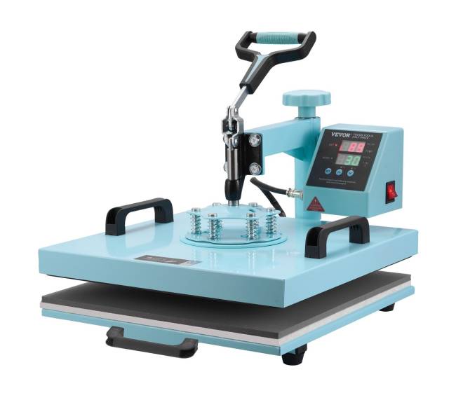 Šilumos presas 38x38 cm 5in1 su 30oz presu žalios spalvos9