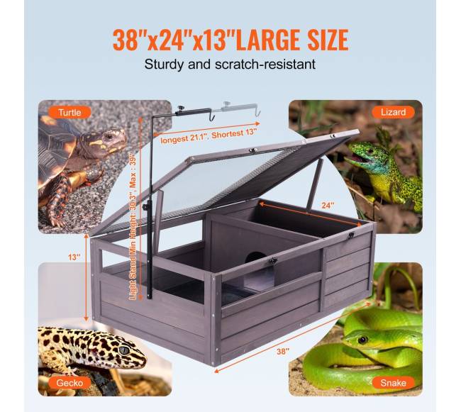 Medinė vėžlio ferma su dviem kambariais5