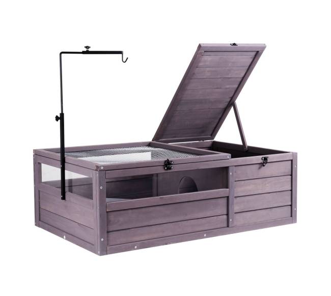 Medinė vėžlio ferma su dviem kambariais9