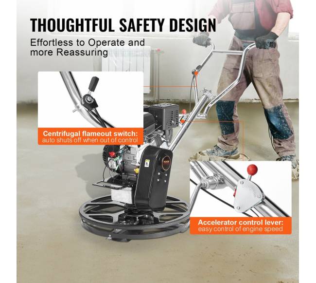 Cemento glaistyklė 61 cm 4,5 kW su plūdine plokšte5