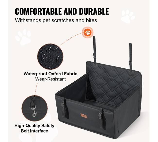 Juoda šuns kėdutė automobiliui iki 22 kg2