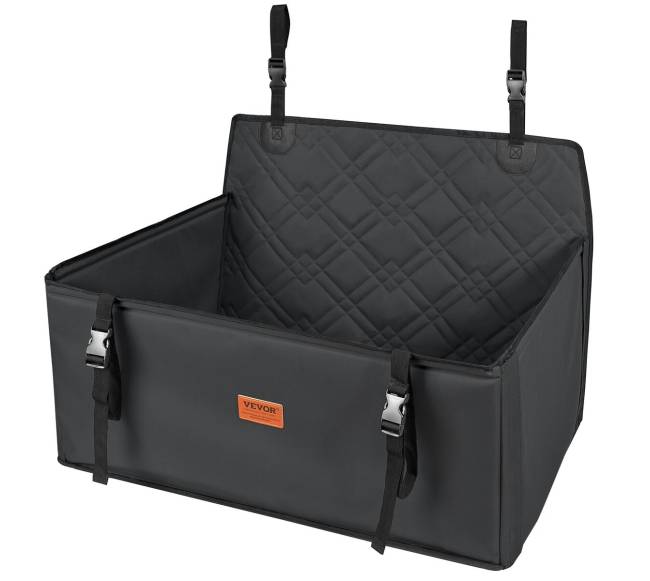 Juoda šuns kėdutė automobiliui iki 22 kg9