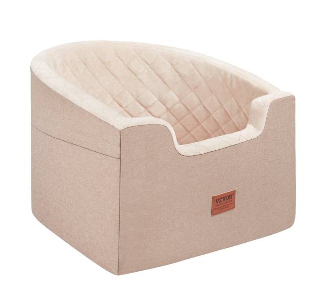 Automobilinė kėdutė šunims iki 25 kg ruda0