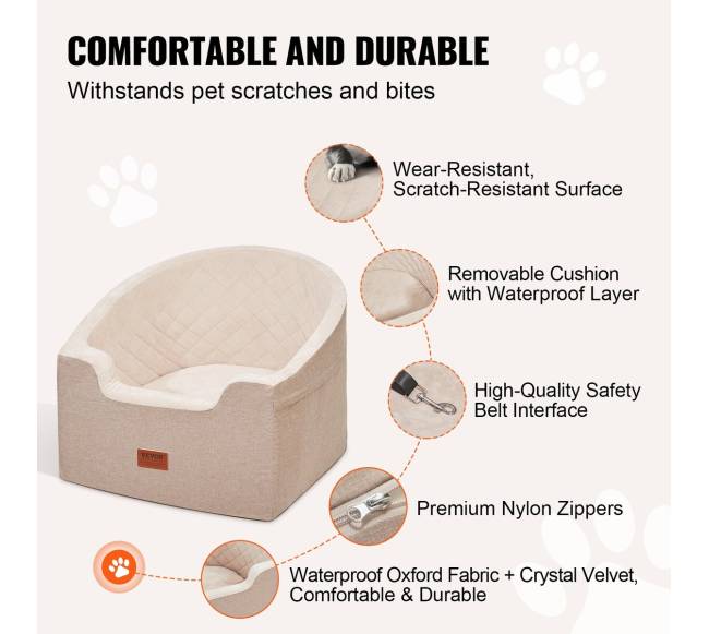 Automobilinė kėdutė šunims iki 25 kg ruda2