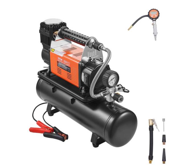 12V nešiojamas oro kompresorius su 6L baku0