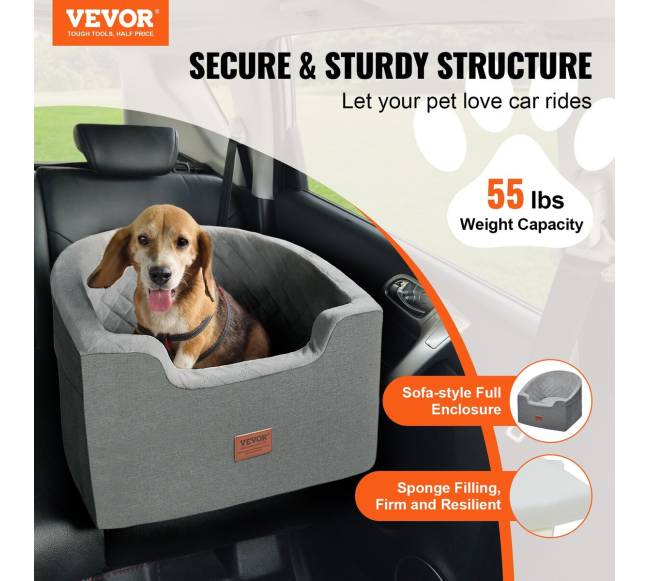 Pilkoji šunų automobilio kėdutė iki 25 kg1