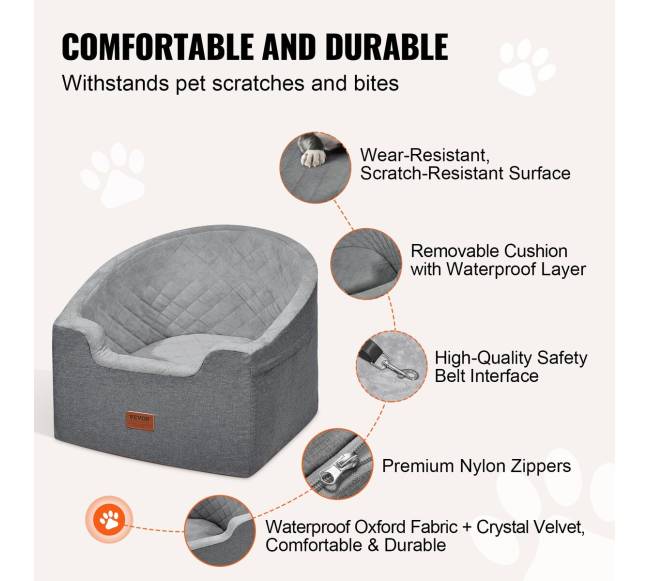 Pilkoji šunų automobilio kėdutė iki 25 kg2