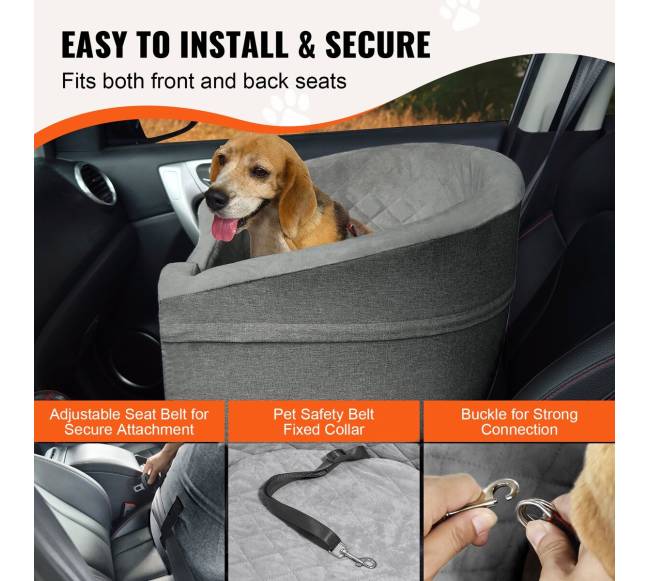 Pilkoji šunų automobilio kėdutė iki 25 kg3