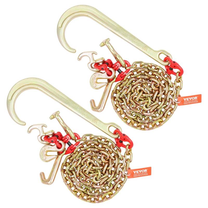 2 gab. 8 mm x 180 cm vilkimo grandinė su kabliais0