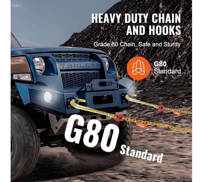 2 gab. 8 mm x 180 cm vilkimo grandinė su kabliais4