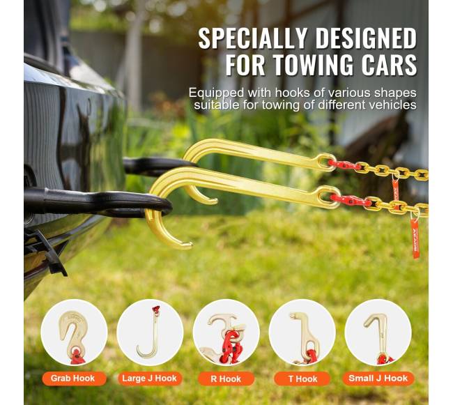 2 gab. 8 mm x 180 cm vilkimo grandinė su kabliais5