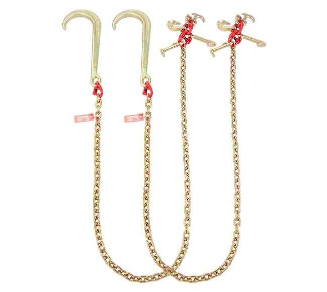 2 gab. 8 mm x 180 cm vilkimo grandinė su kabliais8