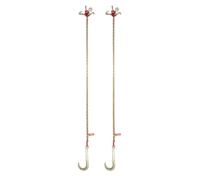 2 gab. 8 mm x 180 cm vilkimo grandinė su kabliais9