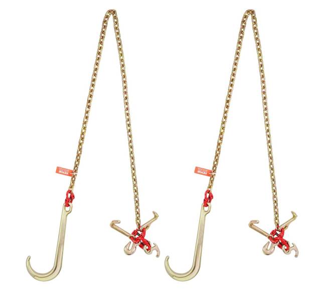 2 gab. 8 mm x 180 cm vilkimo grandinė su kabliais10