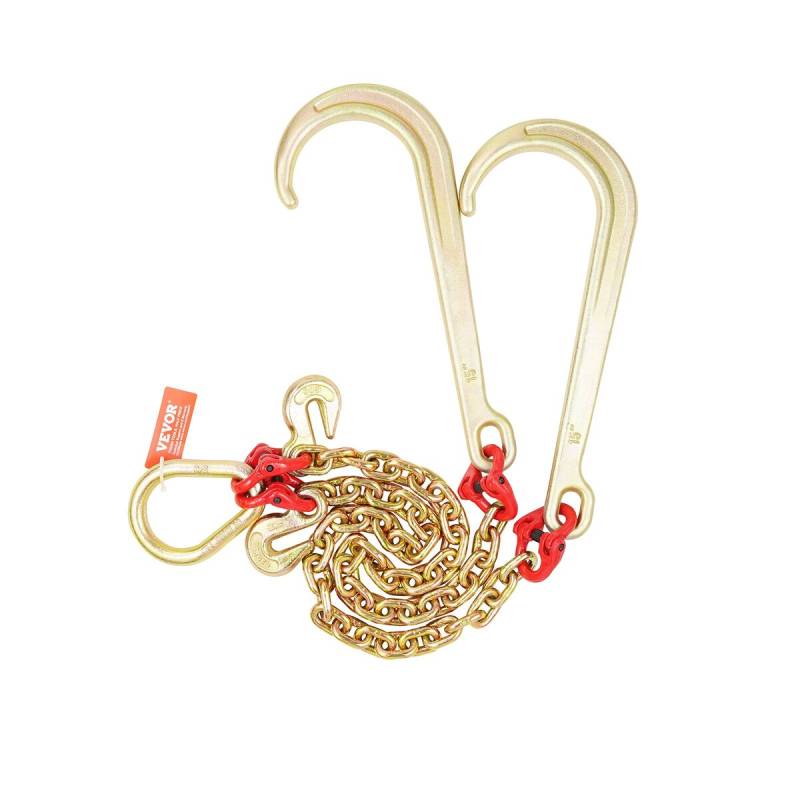 8 mm x 60 cm G80 vilkimo grandinė su kabliais0