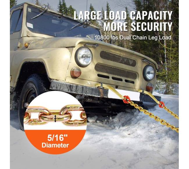 8 mm x 60 cm G80 vilkimo grandinė su kabliais2