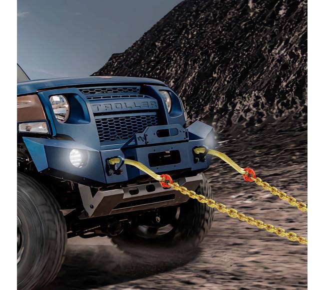 8 mm x 60 cm G80 vilkimo grandinė su kabliais7