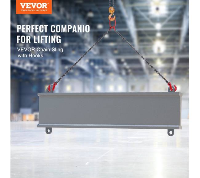 Plieninė grandinė su kabliais, 6600 kg1